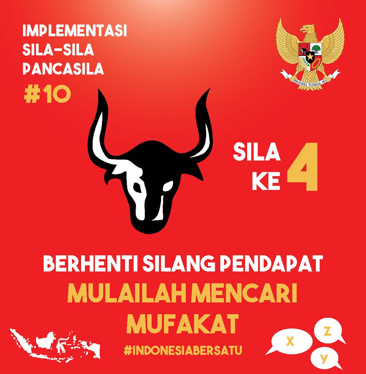 Gambar Sila Ke  4  Berbagi Informasi