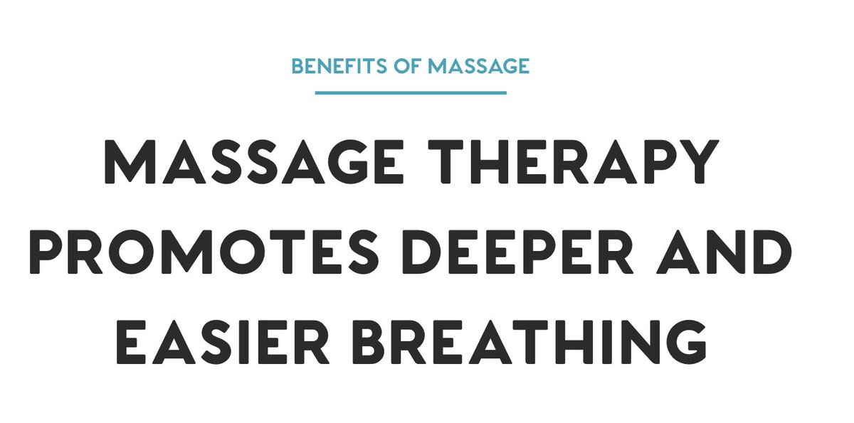 It’s time to relax and breathe. Find out how massage therapy promotes deeper and easier breathing. buff.ly/2g0zkjE