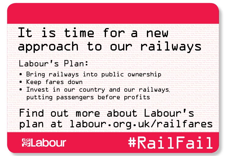 UKLabour's tweet photo. Another #RailFail awaits tomorrow. But we've got a better plan for railways: bring them into public ownership &amp; keep fares down. With us? RT https://t.co/qWTHe8kknU
