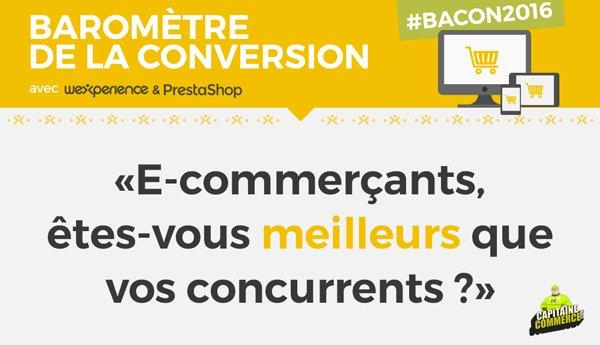 PrestaShop's tweet photo. 📊🔎 Retrouvez les taux de conversion/rebond moyen de votre secteur dans l'infographie du #BACON2016 : https://t.co/I9c6E26bvg  cc @Capitaine https://t.co/DnBub3bR0Z