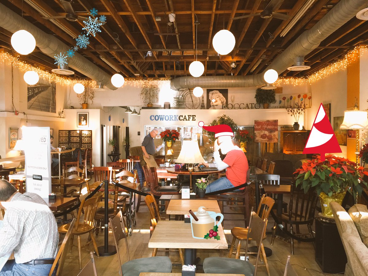 Touring Arlington's wonderful <a href="/CoworkCafes/">CoworkCafe</a> this morning in <a href="/BoccatoGelatos/">Boccato Gelato</a>.