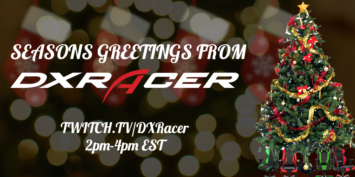 DXRacer's tweet photo. We're going live again at 2 PM (EST) with some Destiny and Overwatch! Bring your ugly sweater and join us at https://t.co/FA8gew4QFU! https://t.co/ITCeuDGAwy
