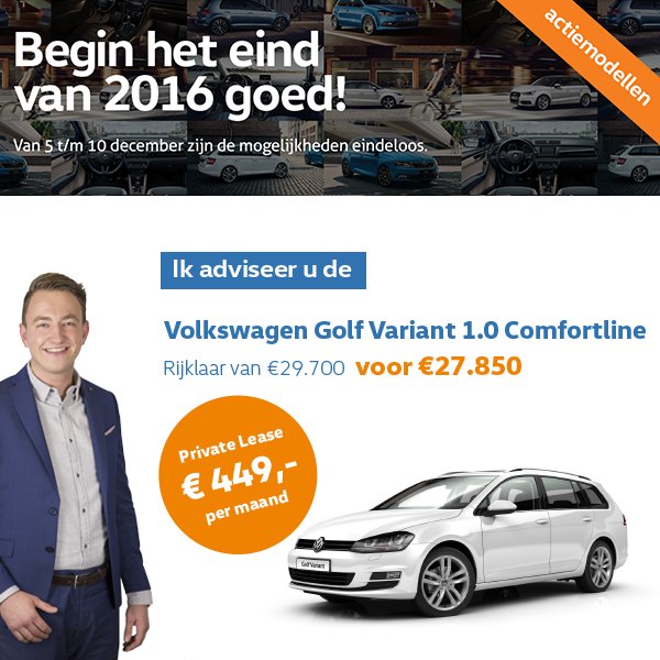 AutoBorchwerf's tweet photo. Met een nieuwe Volkswagen van Auto Borchwerf begint u het eind van 2016 pas echt goed! Onze verkoopadviseurs hebben mooie aanbiedingen! https://t.co/6io4ECcer7