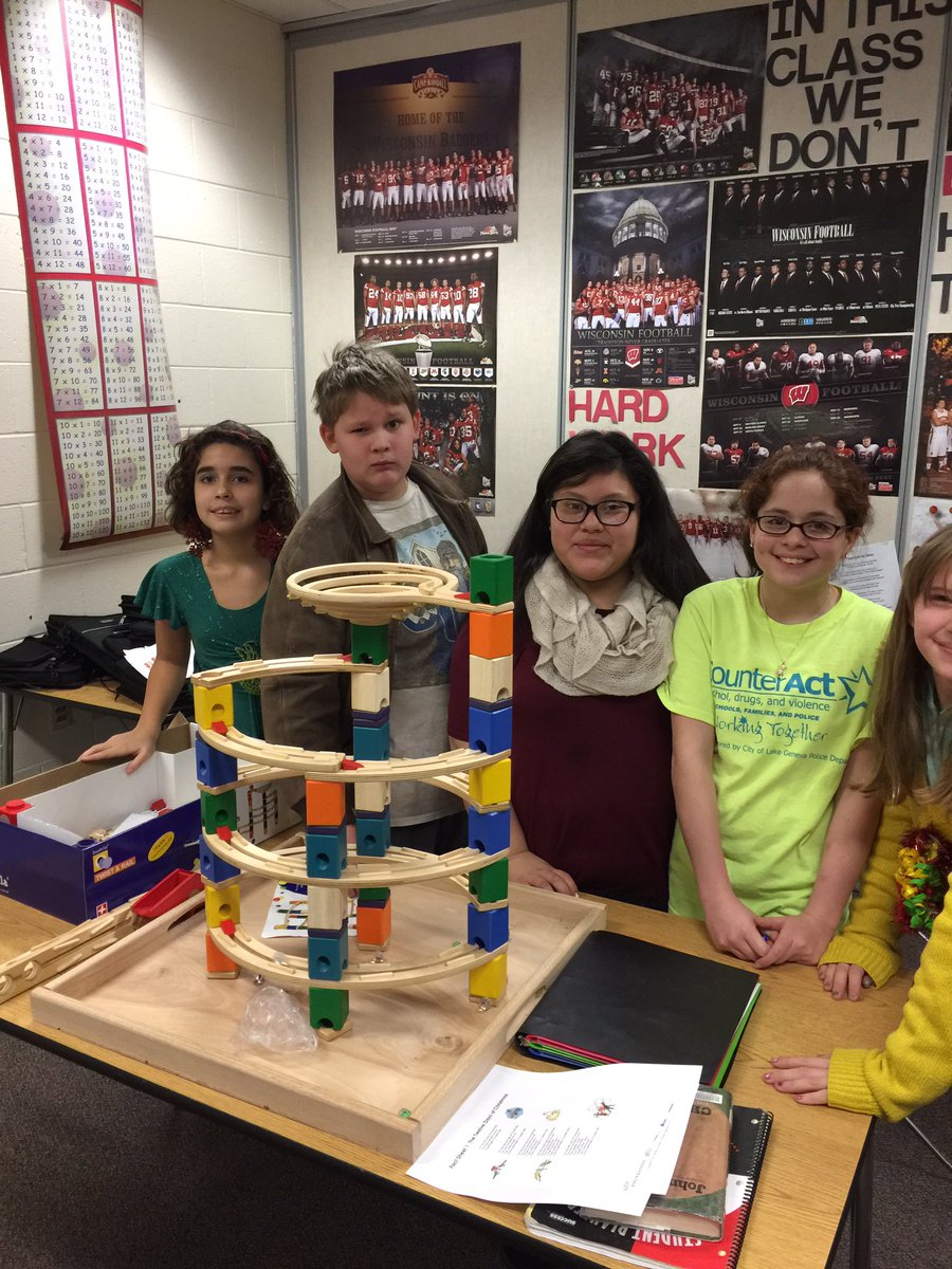 A little Xmas present to my class this year!  Quite the marble run. Happy holidays wolves! @LGMSWolves