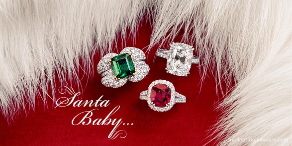 Hurry down the chimney with these beauties! 🎅 🎄 💎 #Molina #FineJewelry #Holiday #Gift #Diamond #Ruby #Emerald