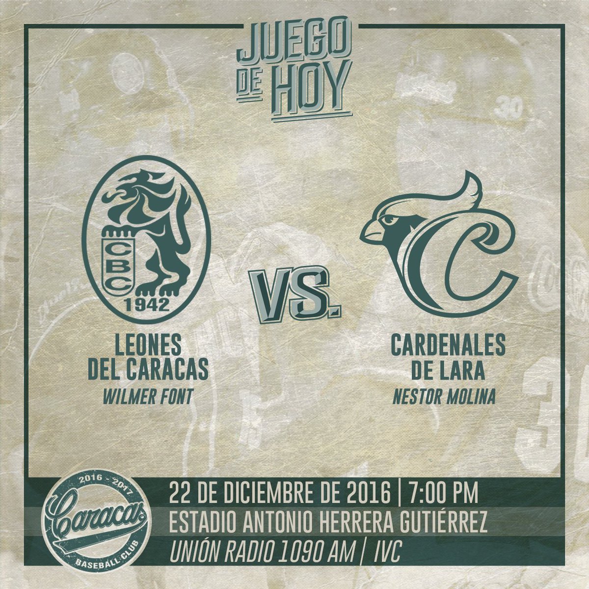 Esta noche volvemos a la acción desde Barquisimeto en el Estadio Antonio Herrera Gutiérrez #VamosCaraquistas