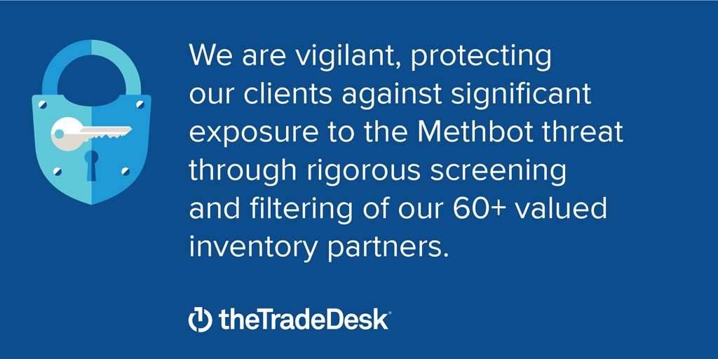 TheTradeDesk's tweet image. Our Senior Director of Marketplace Quality shares how we're mitigating the Methbot threat thetradedesk.com/blog/mitigatin…