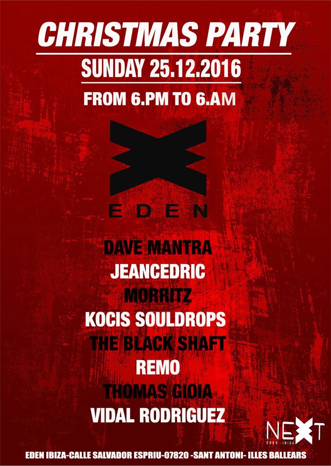 VidalRodr's tweet photo. This Sunday "Christmas Party" at @eden_ibiza https://t.co/ohV32xlhaT