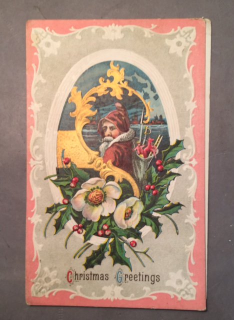 This Christmas greeting post card was among the World War I memorabilia from our archives. Read more about it at soldiersandsailorshall.org