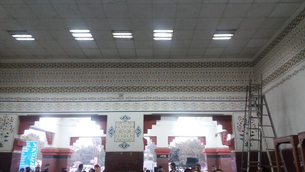 SrdcmA's tweet photo. @DRM_Agra @GMNCR1
 First phase of beautification at Agra Cantt station is completed by students of Lalit Kala Sansthan https://t.co/GIoMjwMiOF
