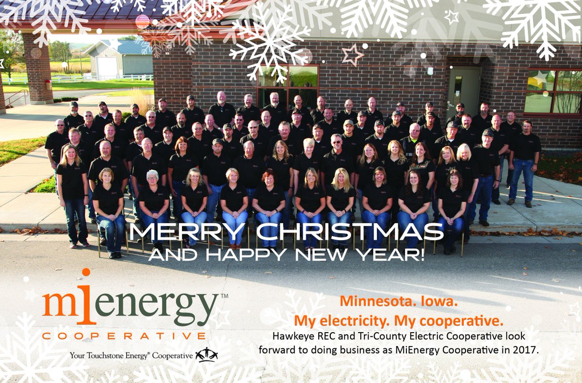 MiEnergyCoop's tweet photo. Merry Christmas &amp; Happy New Year from #MiEnergyCooperative. We wish you and your family a very happy holiday season! #spotusinorangeandgray https://t.co/11AEKFHkUC