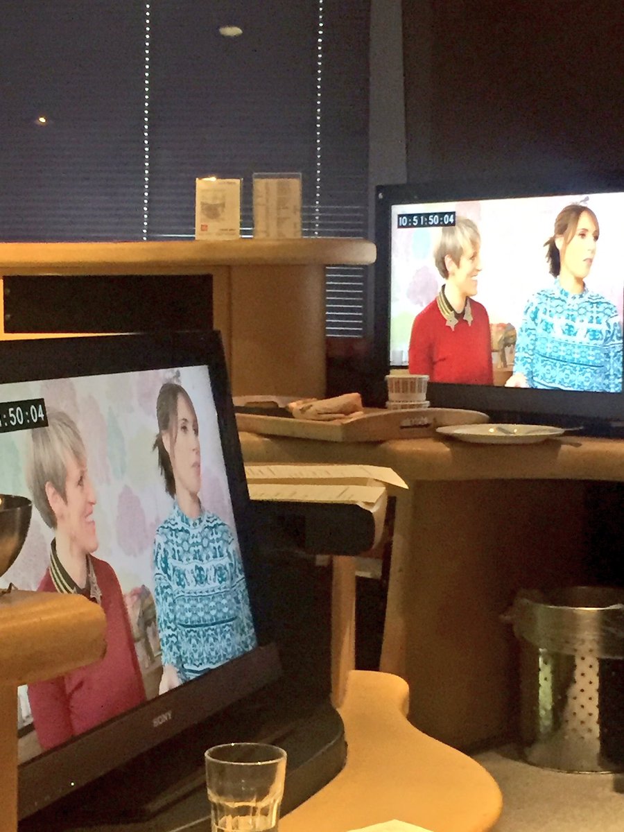 StephLunch's tweet photo. With one of Santa's little helpers @MissAlexjones...putting finishing touches to our new series of @ShopWellForLess - out in Feb @BBCOne https://t.co/nsrqgRhgHg
