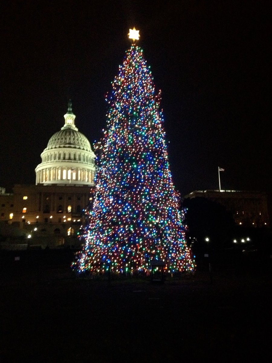 ChristmasUnplug's tweet photo. Christmas Tree All Aglow at Our Nation's Capitol.  #ChristmasUnplugged .@hallmarkchannel Give the Gift of Presence. https://t.co/Pis5kmSVhc
