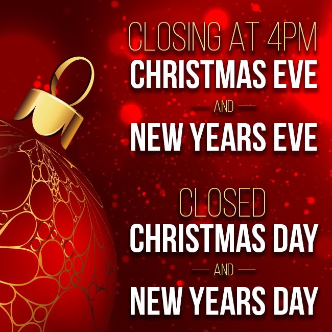 Holiday hours and closing days for Badlands Pawn. We hope you have a great holiday with family and friends!