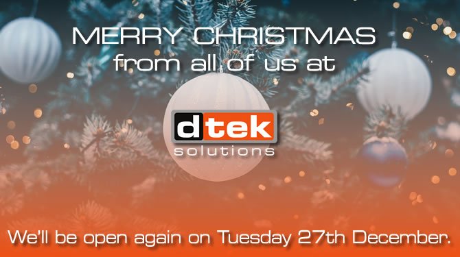 DtekSales's tweet photo. Merry Christmas from all of us at DTEK.
We'll be open again on Tuesday 27th December. https://t.co/rKeRDtCxOm