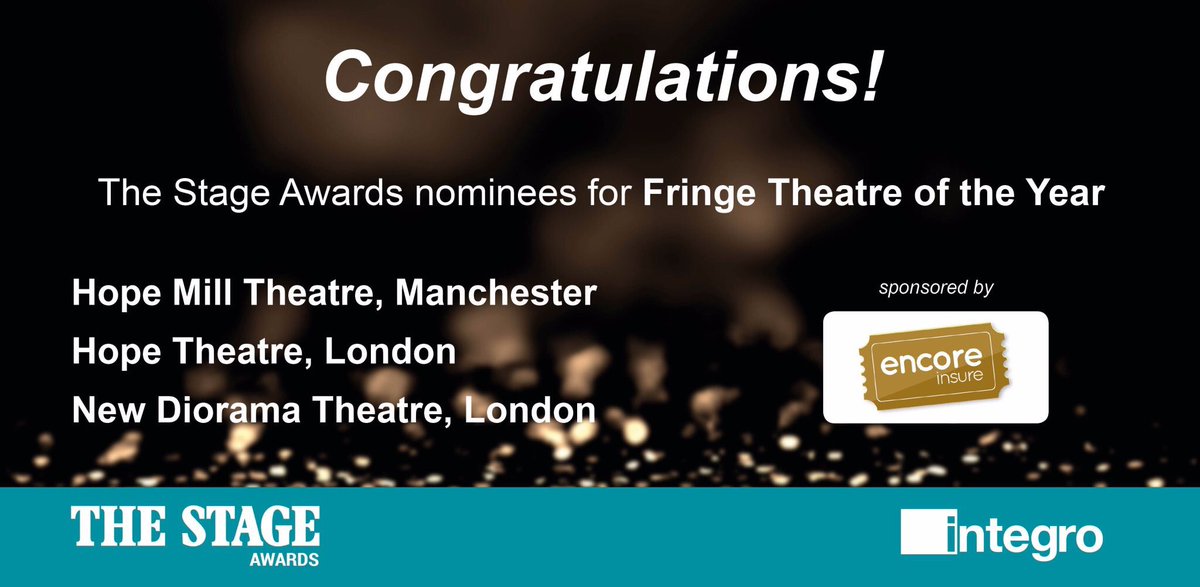 We share this wonderful nomination with all the amazing companies who've brought their work this year. Thankyou for your theatrical JOY!