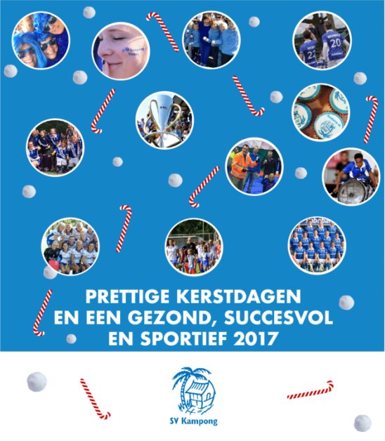 Fijne feestdagen en een gezond, succesvol en sportief 2017. 
Op naar weer een fantastisch hockeyjaar!