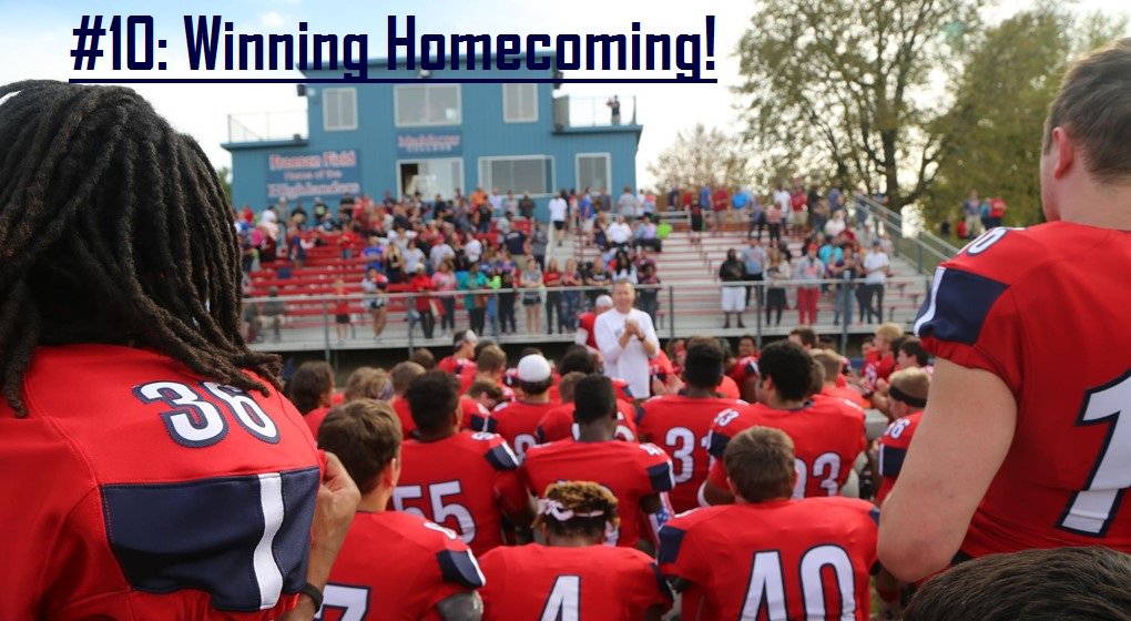 MacMurrayFB's tweet photo. MAC Football Top Ten of 2016: #10 = Winning Homecoming in front of our alums is always a good thing! #macstandard https://t.co/k4MA2Ftx3M