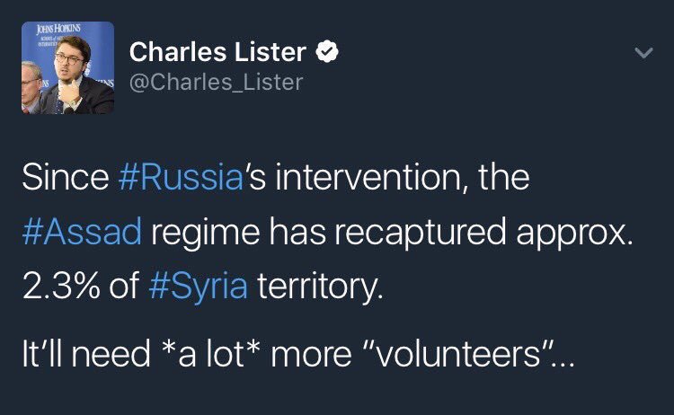 BBassem7's tweet photo. Second on the list of Syria's no-clue commentators 
@Charles_Lister https://t.co/qMtLlxBVAs