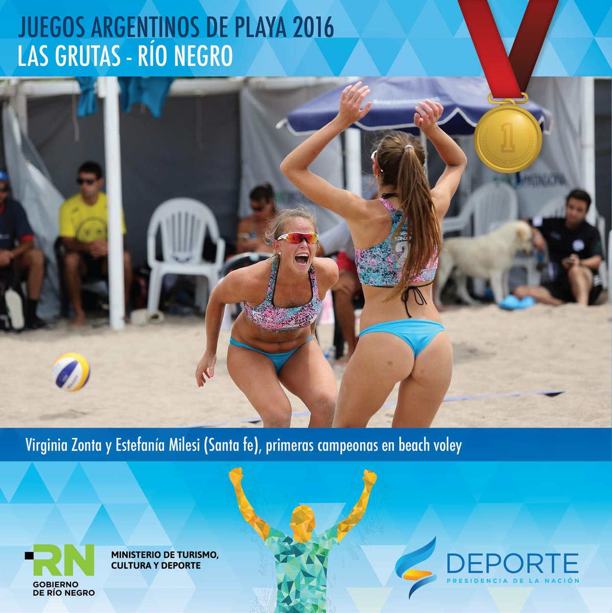 Seguimos repasando a los campeones de los Juegos Argentinos de Playa: <a href="/VirgiZonta/">Virginia Zonta</a> y Estefania Milesi se quedaron con el oro en beach vóley.