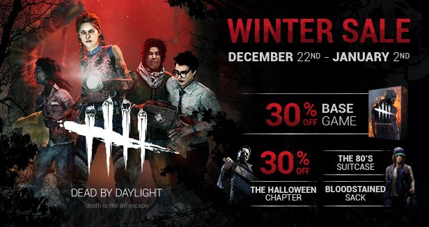 Dead By Daylight Dead By Daylight Winter Sale Is On Now Happy Holiday S T Co Kgirl1owcm