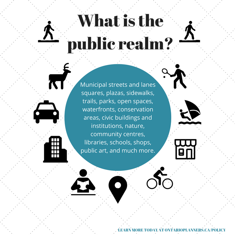 OntarioPlanners's tweet photo. What is the public realm and why does it matter? Read OPPI's Call to Action today: https://t.co/6n3OE0kD2Z #planning #OntarioPlanners https://t.co/tVjr5yT6YY