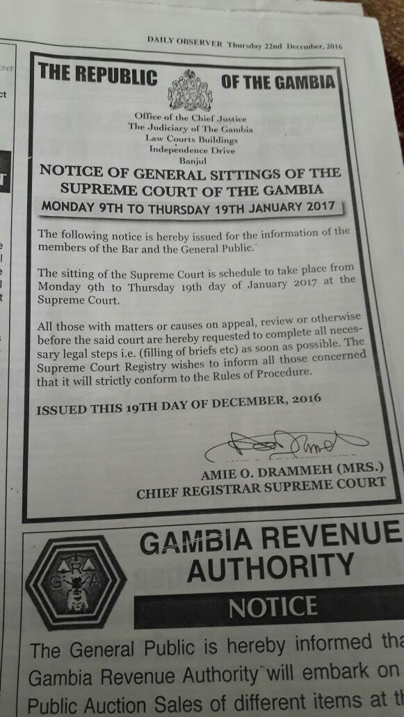 ibjis's tweet photo. @UN @_AfricanUnion @MBuhari @ecowas_cedeao @Macky_Sall after over 1yr of not functioning the #Gambia SC will conveniently open for 10days https://t.co/9IJ8boA0yx