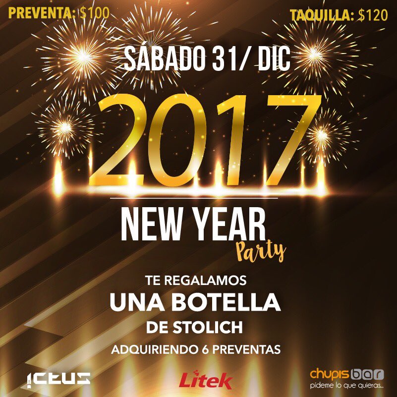 ChupisBar's tweet photo. Hoy inicia la preventa a solo $100, para la fiesta de Año Nuevo Chupis, este 31 de diciembre Reserva al 9811435134 vía telefónica y WhatsApp https://t.co/zMZ8ms7fIr