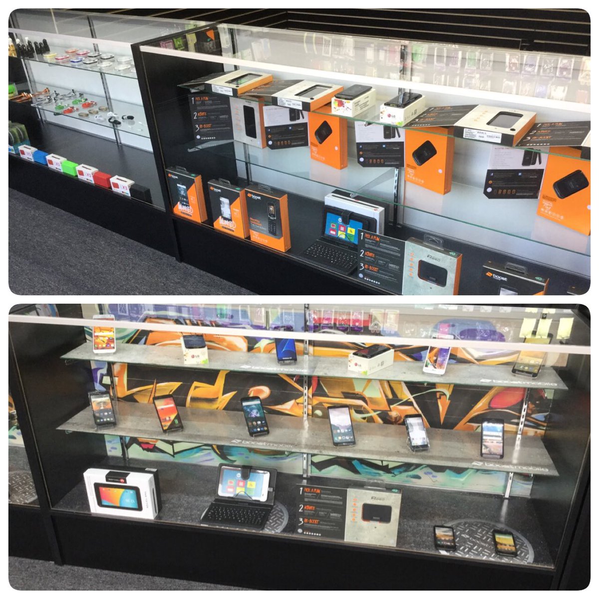 BoostGulfCoast's tweet photo. Before and after of my newest #BR #A1Wireless . Slowly getting off the ground. #WhereYouAt #Mobile #Alabama https://t.co/Q1fGpwkqkN