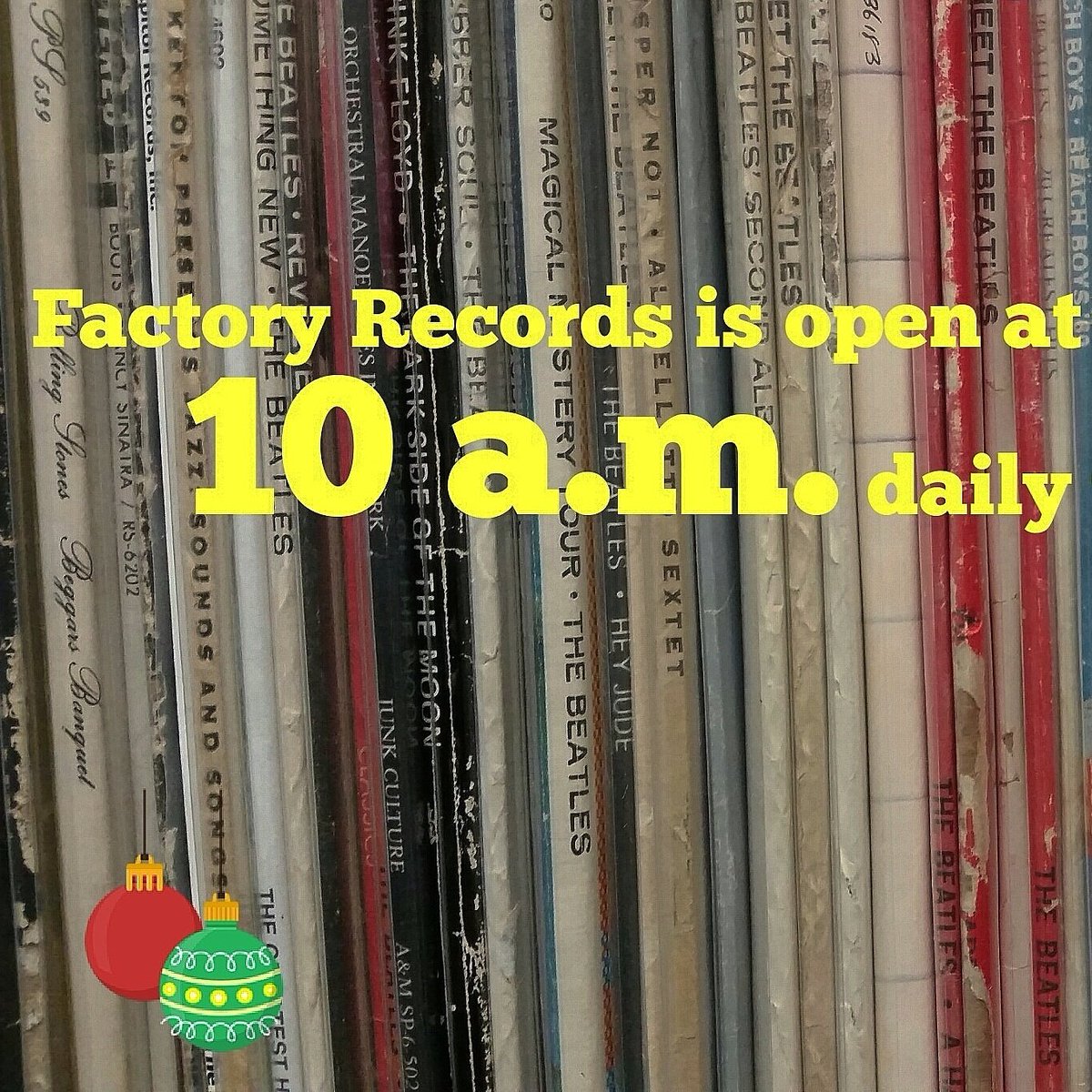 FacRecShop's tweet image. Today through Christmas Eve that is! #costamesa #orangecounty #newportbeach #brickandmortar #recordstore #usedrecords #newrecords #records