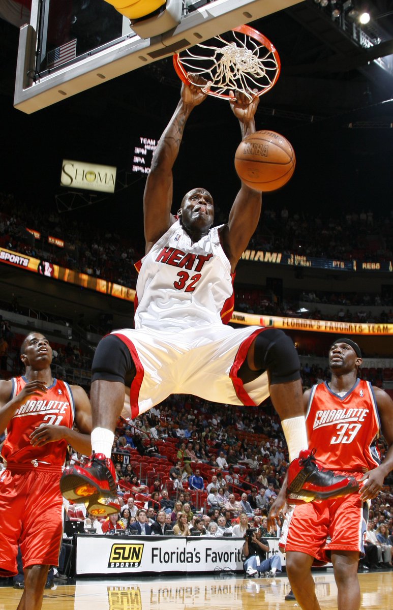 Tonight in Miami, the @MiamiHEAT will raise @SHAQ's #32 to the rafters...