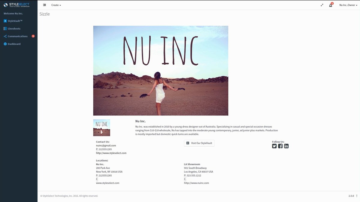 StyleSelectTech's tweet image. The StyleSelect sizzle page is a great place for marketers to showcase their brand and tell their story #fashiontech