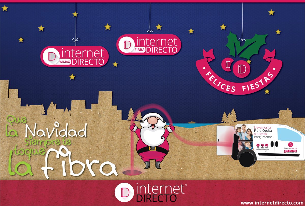Internetdirec's tweet image. ho! ho! ho! 
Felices Fiestas! #merrychristmaseve #feliznavidad #felicesfiestas #fibraoptica #internetdirecto
