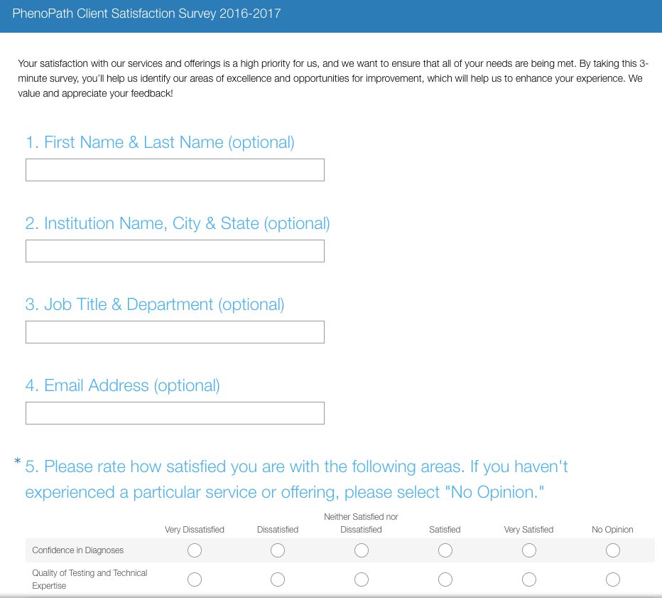 Client Satisfaction Survey 2016-2017! We are inviting you to participate in a 3-minute survey!  goo.gl/pHQwfD