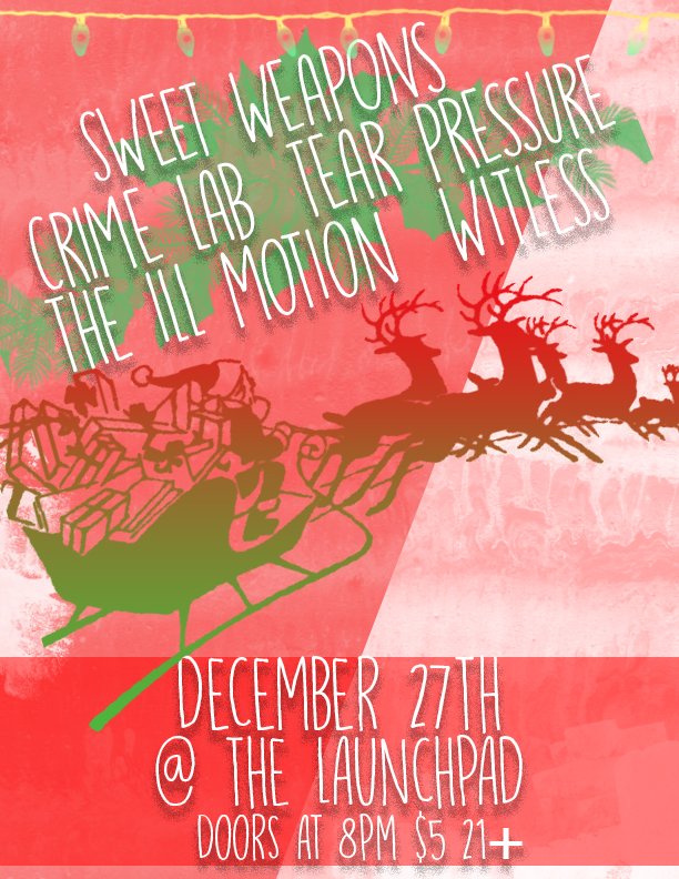 So @tearpressure is now playing our christmas show on tuesday! Come hang out at our only show of 2016!!