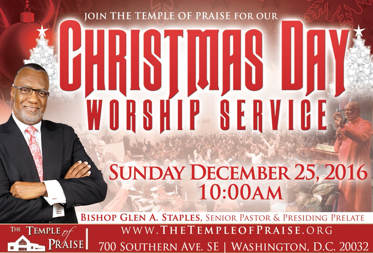 BishopStaples's tweet photo. Join me for our Christmas Day service this Sunday at 10am!!! Merry Christmas from my family to yours. #TOPlove https://t.co/7I5QCxS5cA