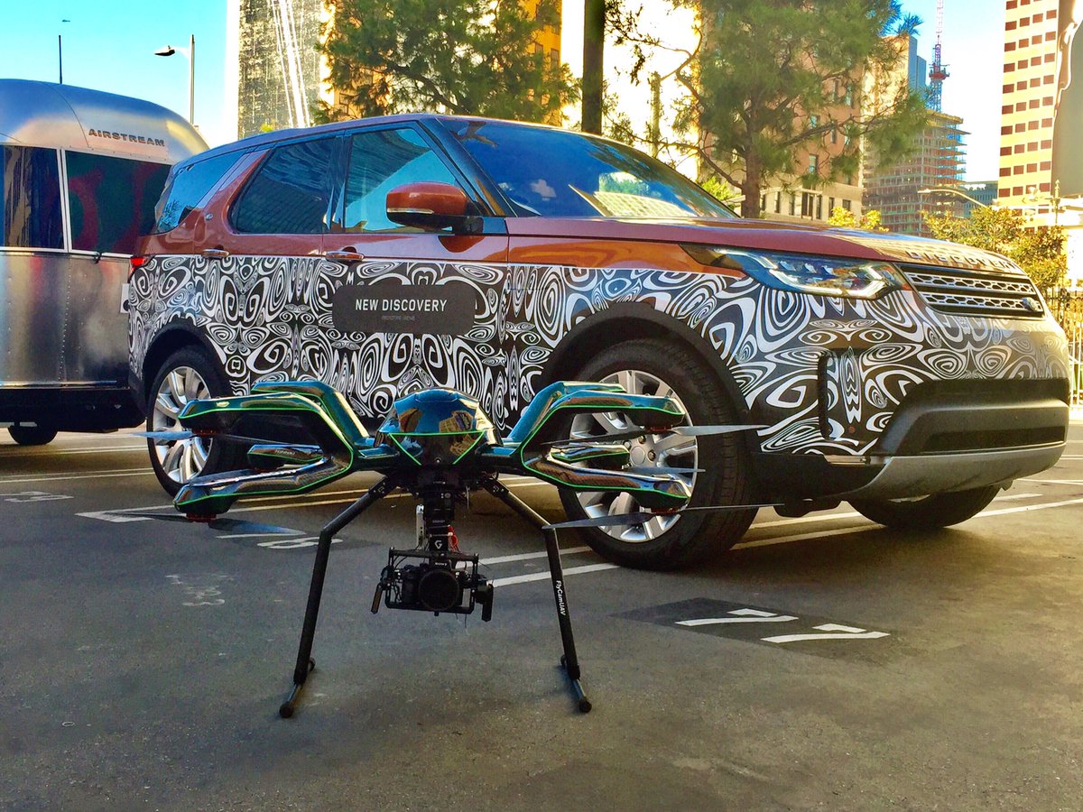 FlyCamUAV's tweet photo. @Acecore_Tech NEO flying on a Land Rover commercial in downtown L.A. https://t.co/sjxYEKsLmw