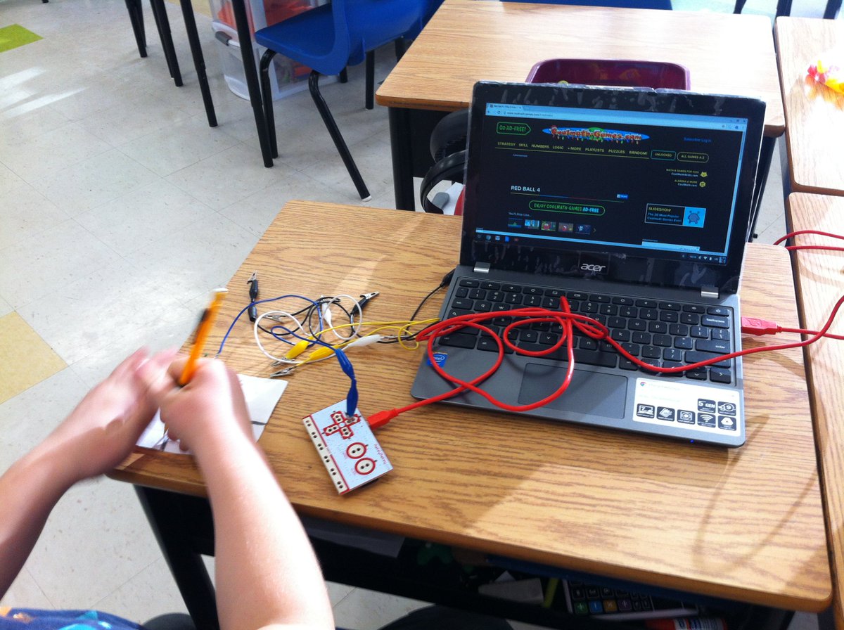 R_classroom's tweet photo. Tech Week Continued! Check out the creativity of Makey Makey!  It also teaches about circuits, conductivity and grounding. 💭 https://t.co/U3z6pAMWb6