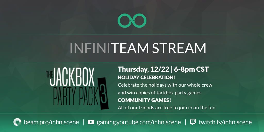 Lightstream's tweet photo. Tonight we're celebrating the holidays with our community! 

Join us for Jackbox Party Pack 3. Everyone is invited!

https://t.co/0kxxgDQRRX https://t.co/CjSfOg0Z0P