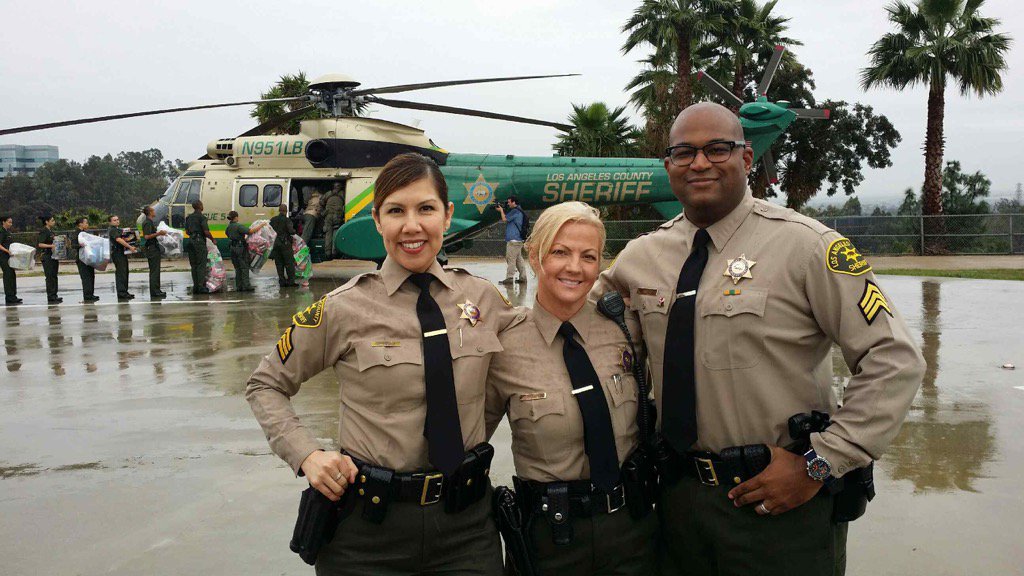 CherylTarwater's tweet image. CRDF&apos;s Sgt&apos;s De Bella, Johnson &amp;amp; Dep. Sherman bringing donated toys from CRDF personnel  to stuff into helicopter