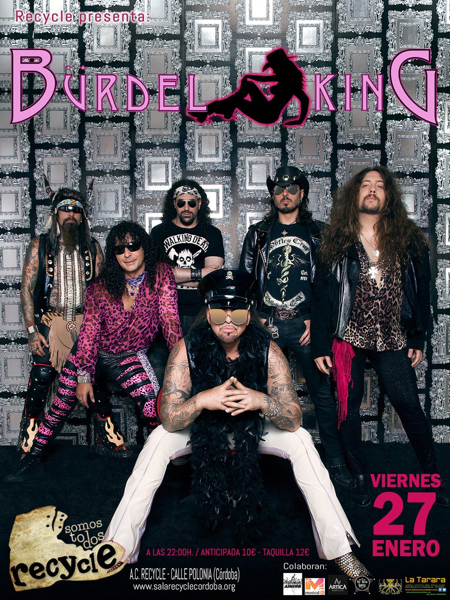 salarecycle's tweet photo. VIERNES 27 ENERO 2017: BÜRDEL KING (Txus Mägo de Oz).
A LAS 22:00 H. / ENTRADA ANTICIPADA 10€ – EN TAQUILLA 12€.
https://t.co/K7fpXkdOsW https://t.co/MbyEgeM2R7