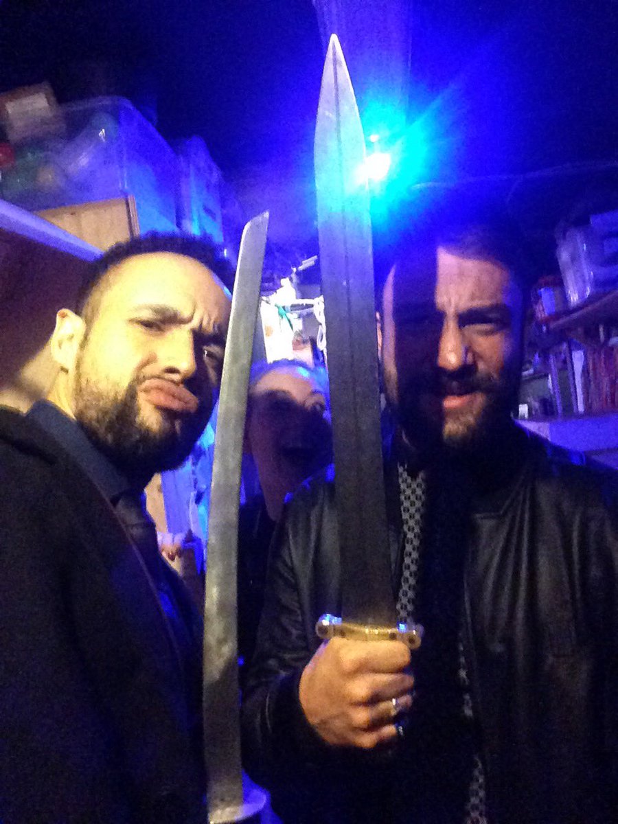 TheRSC's tweet photo. @TheRSC DOES NOT PLAY! Going on stage and look what we found!Samurai's have got nothing on us laaaa! #MercyAmbush #RSCMercy #Prime &amp; #Razor https://t.co/1rE4nbzxx5