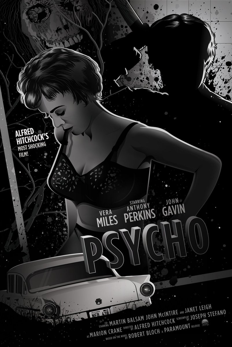 DaveJStafford's tweet photo. Here my final piece of my tribute to Alfred Hitchcock's #psycho #psychomovie #alfredhitchcock #hitchcock https://t.co/Bz9Ja1glgx