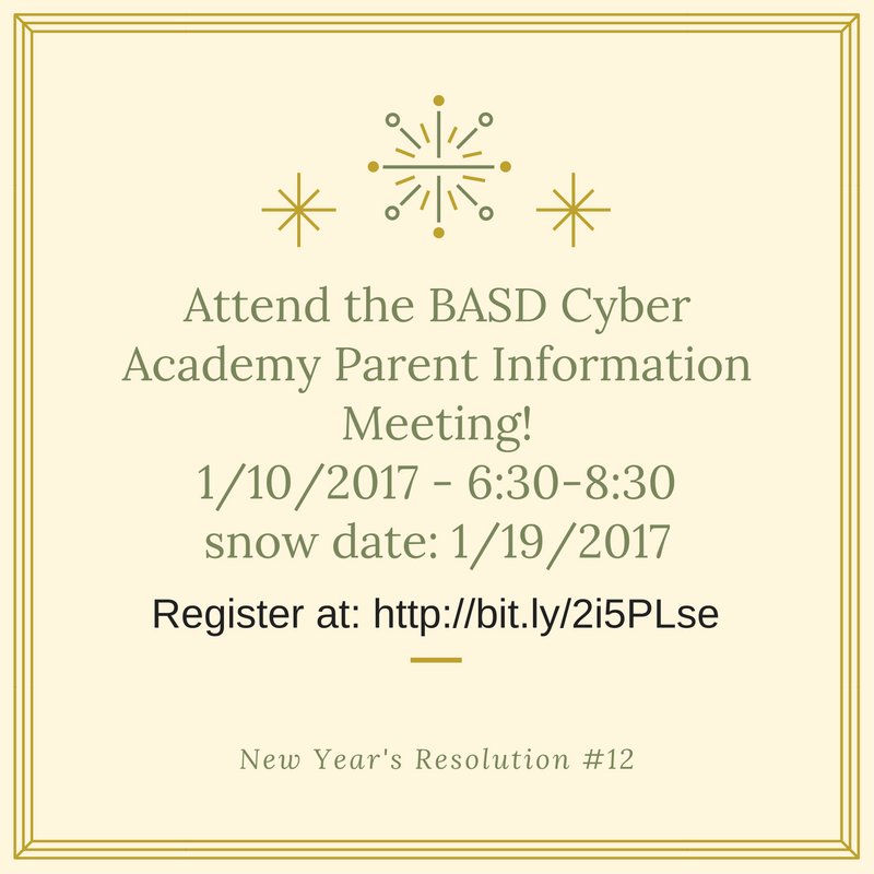ezundel's tweet photo. Come learn about the BASD Cyber Academy on January 10 - 6:30-8:30!  Please register at https://t.co/a04OGeaxrI @basdcyber https://t.co/0iSwoGbmmx