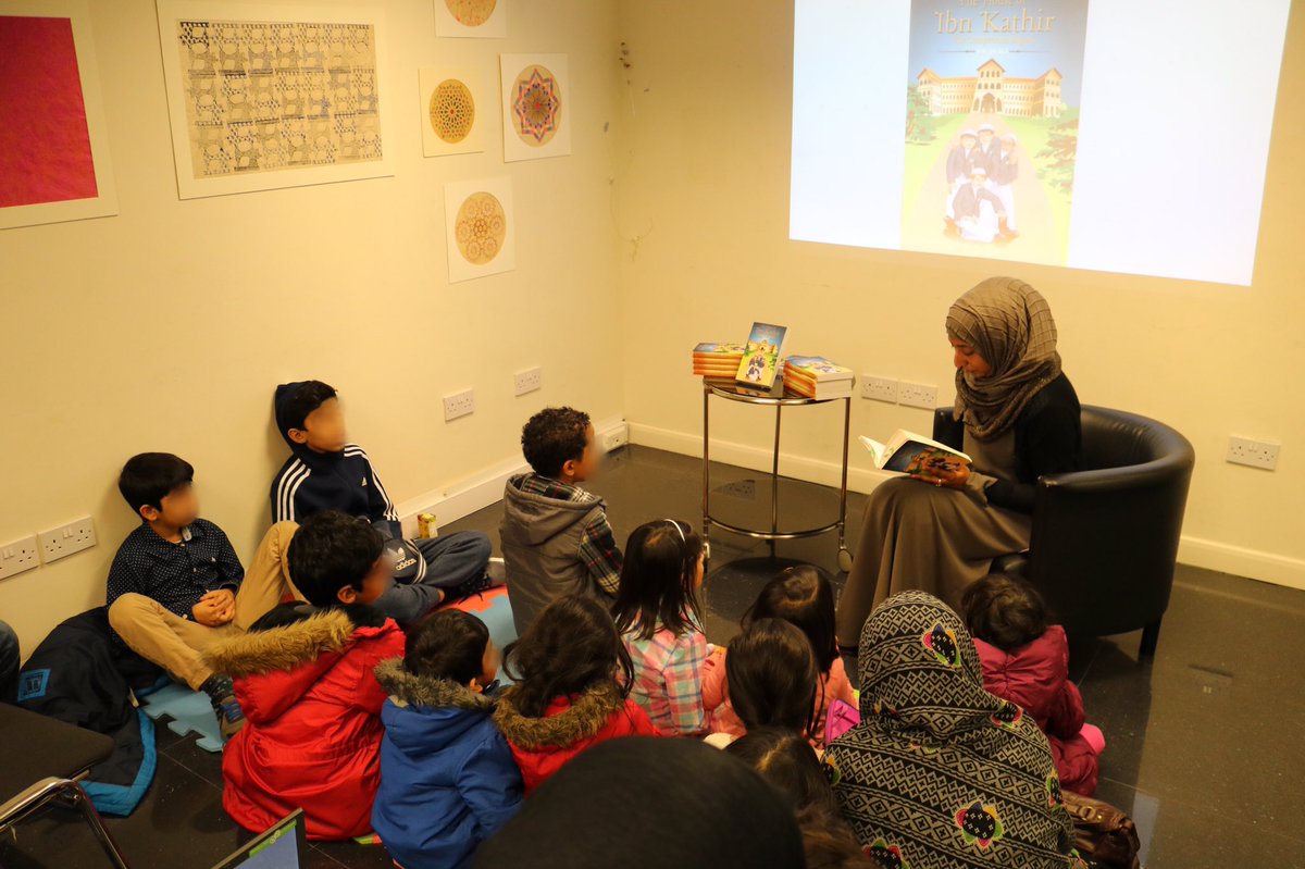 SN_Jalali's tweet photo. Story telling session today of The House Of Ibn Kathir @ihrcbookshop with a lively young audience #MuslimBooks #kidlit https://t.co/OFVaUMf6t7