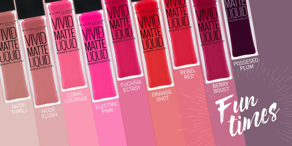 ¡Agrégale color a tu día con los Vivid Matte de Maybelline!💋 Siéntete segura y divertida transformando cada momento del día en algo especial