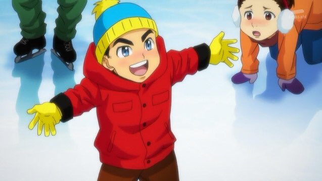 massray03's tweet photo. I know a lot of people were on about yuri on ice.The clip of little JJ looks like Cartman South Park
#SouthPark #YuriOnIce #YuriOnIceLatino https://t.co/UBayZ6wLCq