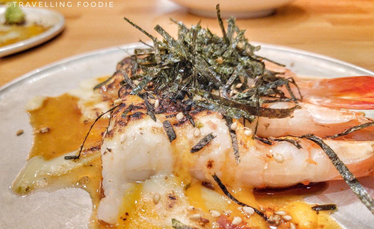 Travelling Foodie Eats Cheese Tiger Prawns at Moji Japanese Eatery in Markham