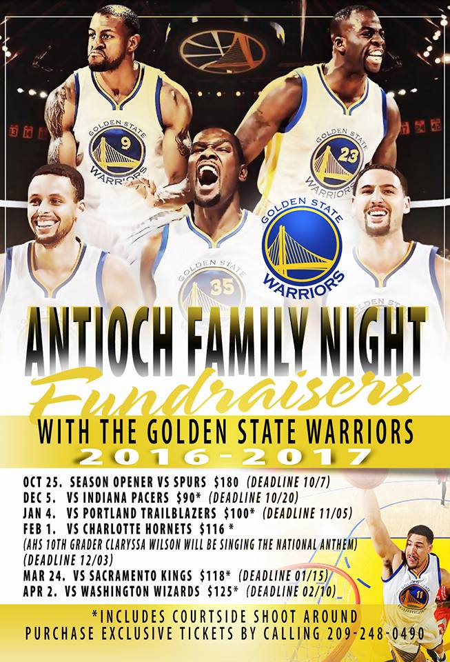 AntiochSchools's tweet photo. @AntiochUnified Just a few tickets left for 1/4 &amp; 2/1 games includes Courtside Shoot Around and LIMITED space for kids to Hi-Five players! https://t.co/BzNTQGpuQW
