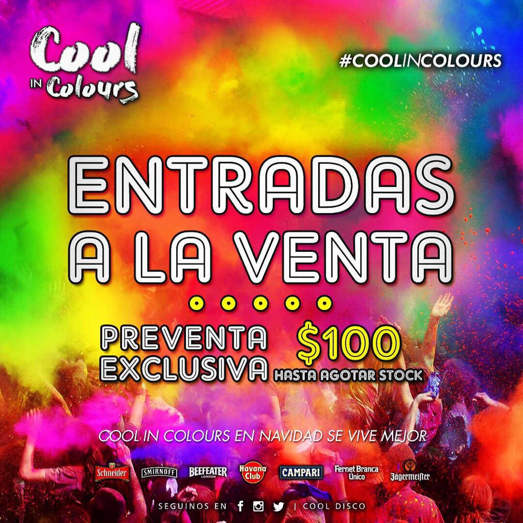 Gatopalacio's tweet photo. Preventa exclusiva para este fíeston en @CoolDiscoSuarez !!!
Se viene la #CoolInColours 
💣Busca tu anticipada antes de que se terminen 💣 https://t.co/YJNSyTEgXU